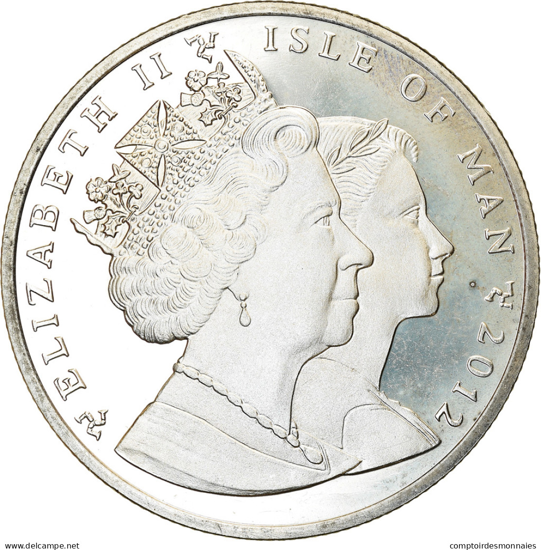 Monnaie, Isle Of Man, Elizabeth II, Crown, 2012, Pobjoy Mint, Couronnement De La - Eiland Man