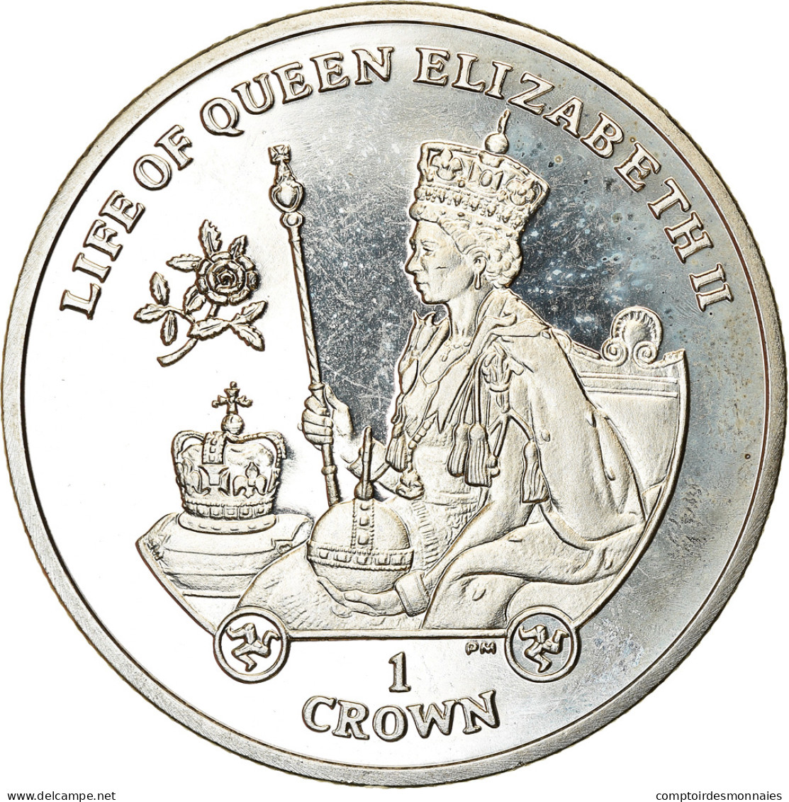 Monnaie, Isle Of Man, Elizabeth II, Crown, 2012, Pobjoy Mint, Couronnement De La - Eiland Man