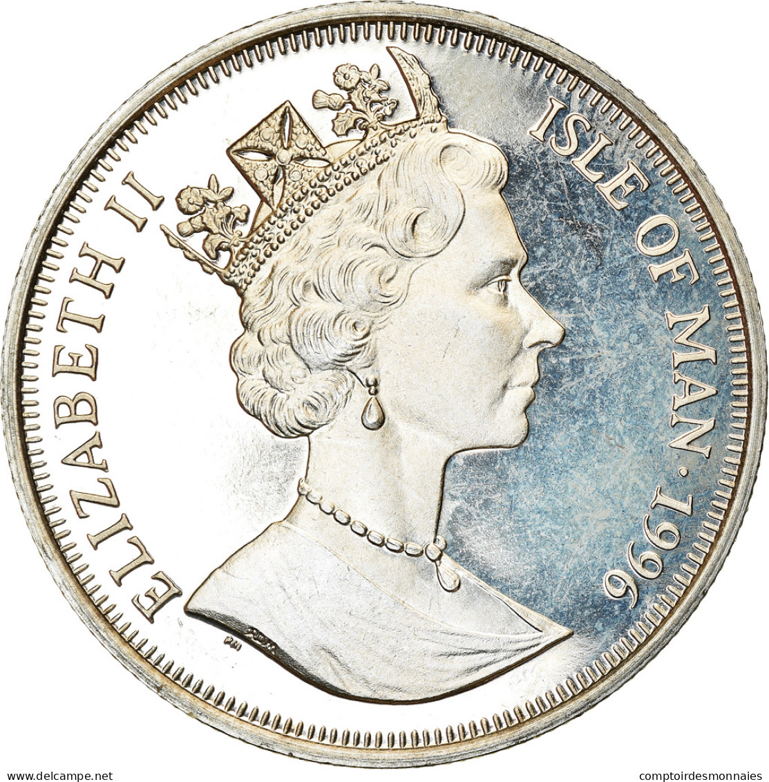 Monnaie, Isle Of Man, Elizabeth II, Crown, 1996, Pobjoy Mint, Pingouin Torda - Isle Of Man