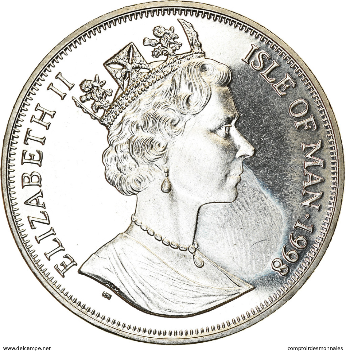 Monnaie, Isle Of Man, Elizabeth II, Crown, 1998, Pobjoy Mint, Chemins De Fer - - Isle Of Man