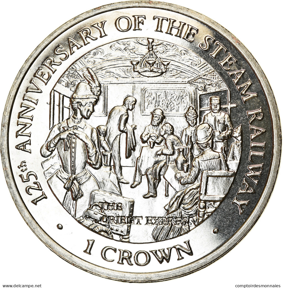 Monnaie, Isle Of Man, Elizabeth II, Crown, 1998, Pobjoy Mint, Chemins De Fer - - Isle Of Man