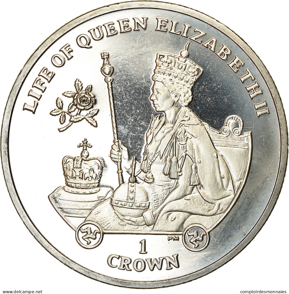 Monnaie, Isle Of Man, Elizabeth II, Crown, 2012, Pobjoy Mint, Couronnement De La - Isle Of Man