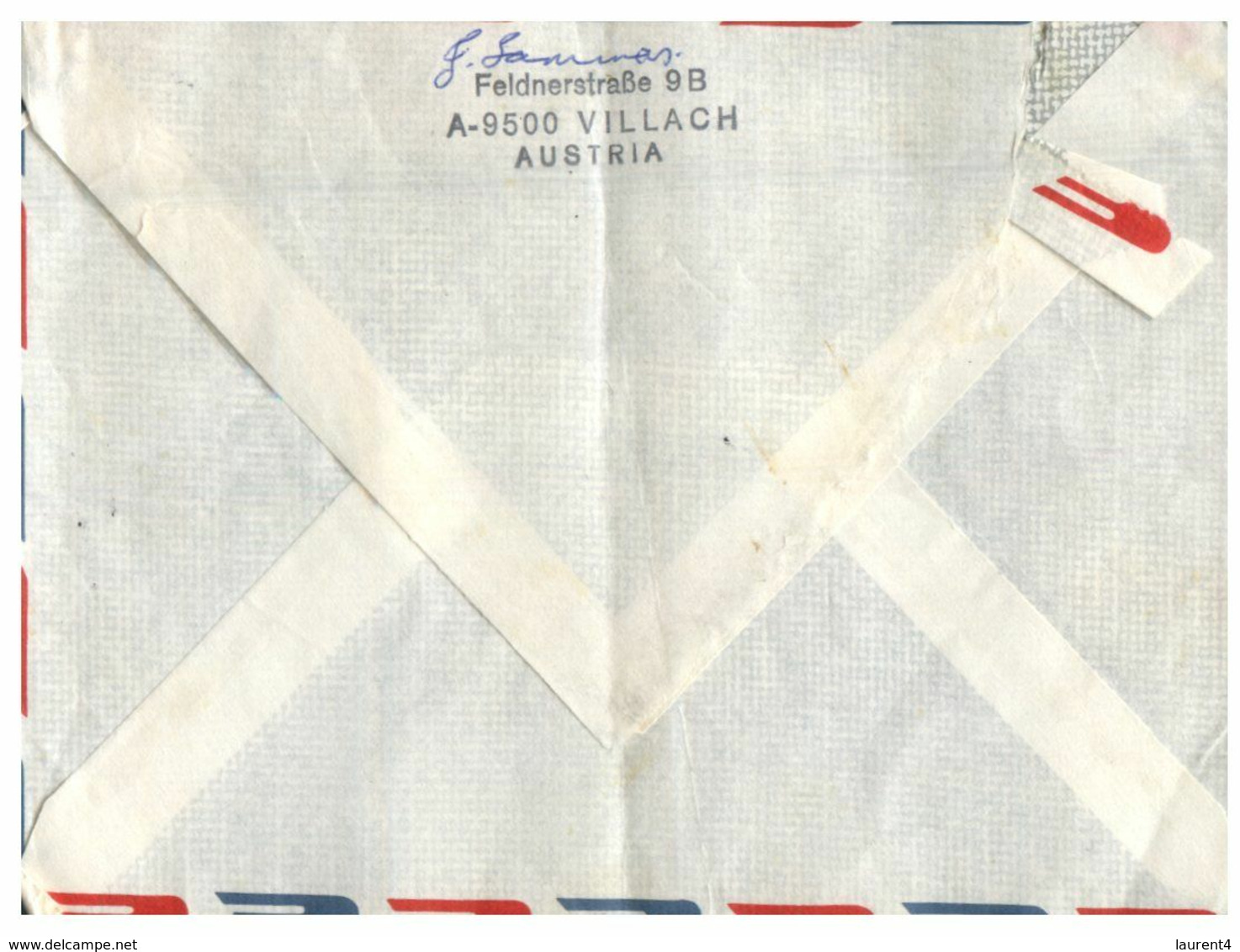 (H 12)  Austria Yugoslavia To New Zealand Air Mail Cover - Altri & Non Classificati