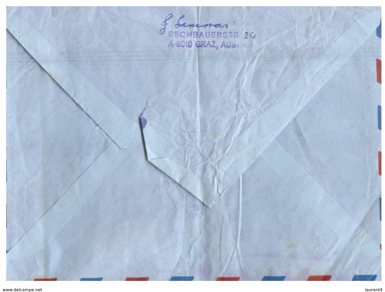 (H 12)  Austria Yugoslavia To New Zealand Air Mail Cover - Sonstige & Ohne Zuordnung