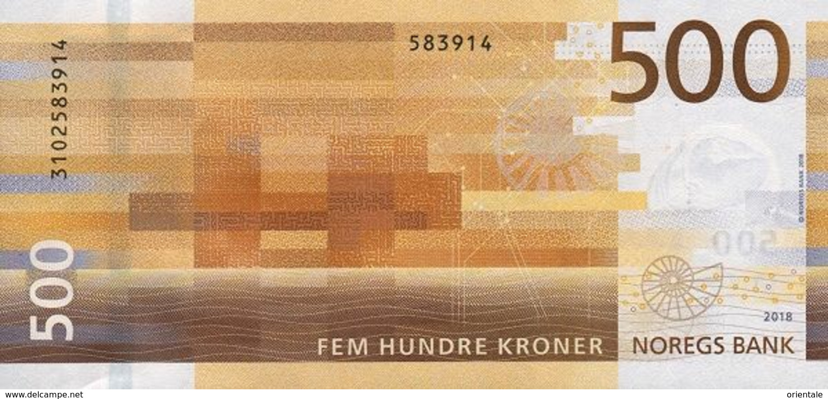 NORWAY P. 56 500 K 2018 UNC - Norvegia