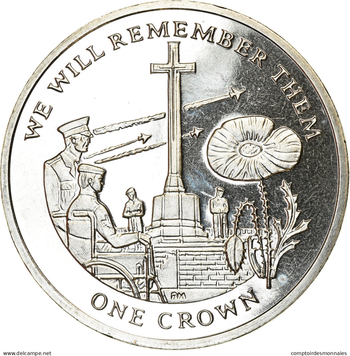 Monnaie, Falkland Islands, Crown, 2014, Croix Du Sacrifice, SPL, Cupro-nickel - Falklandinseln