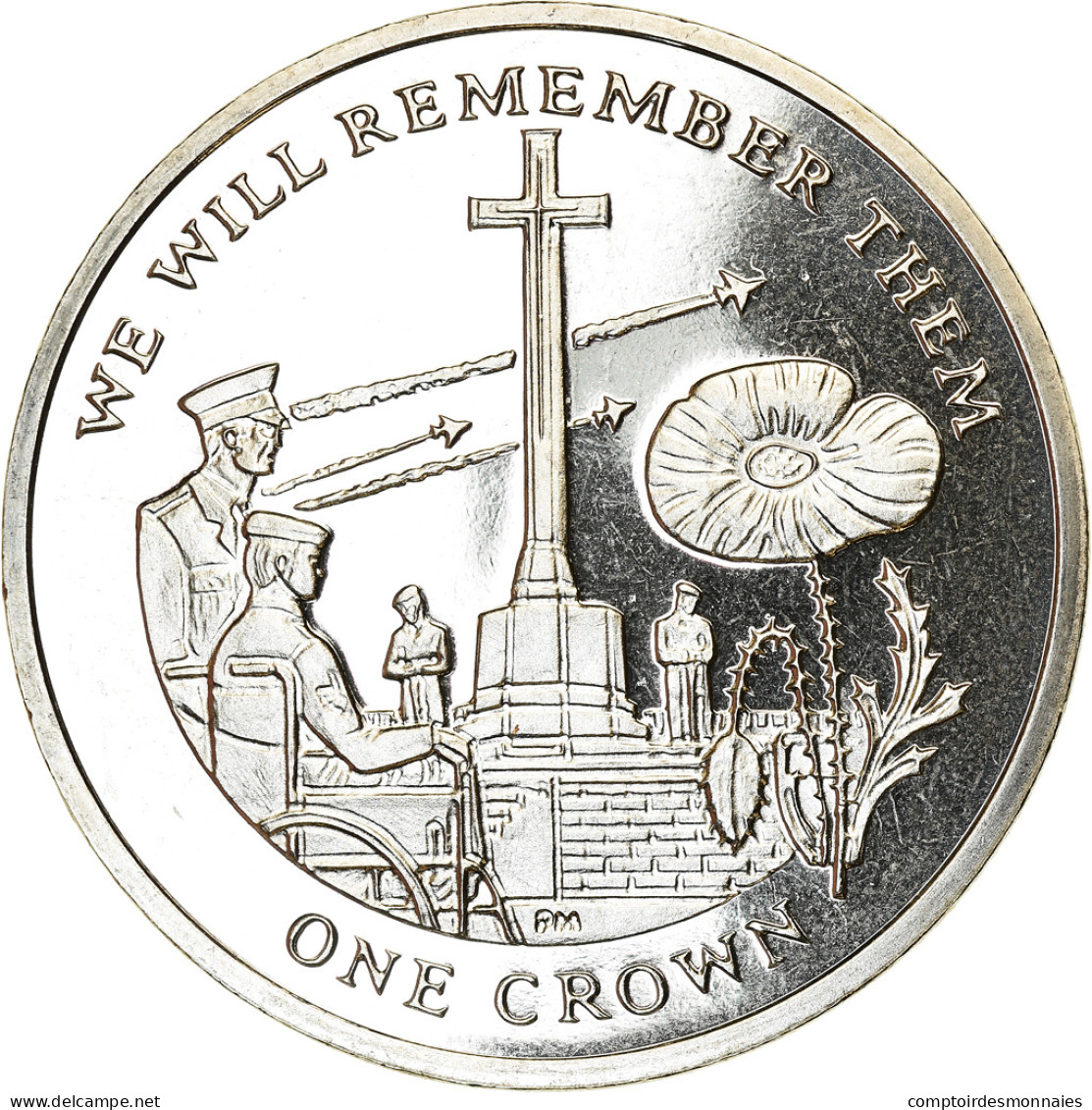 Monnaie, Falkland Islands, Crown, 2014, Croix Du Sacrifice, SPL, Cupro-nickel - Falklandeilanden