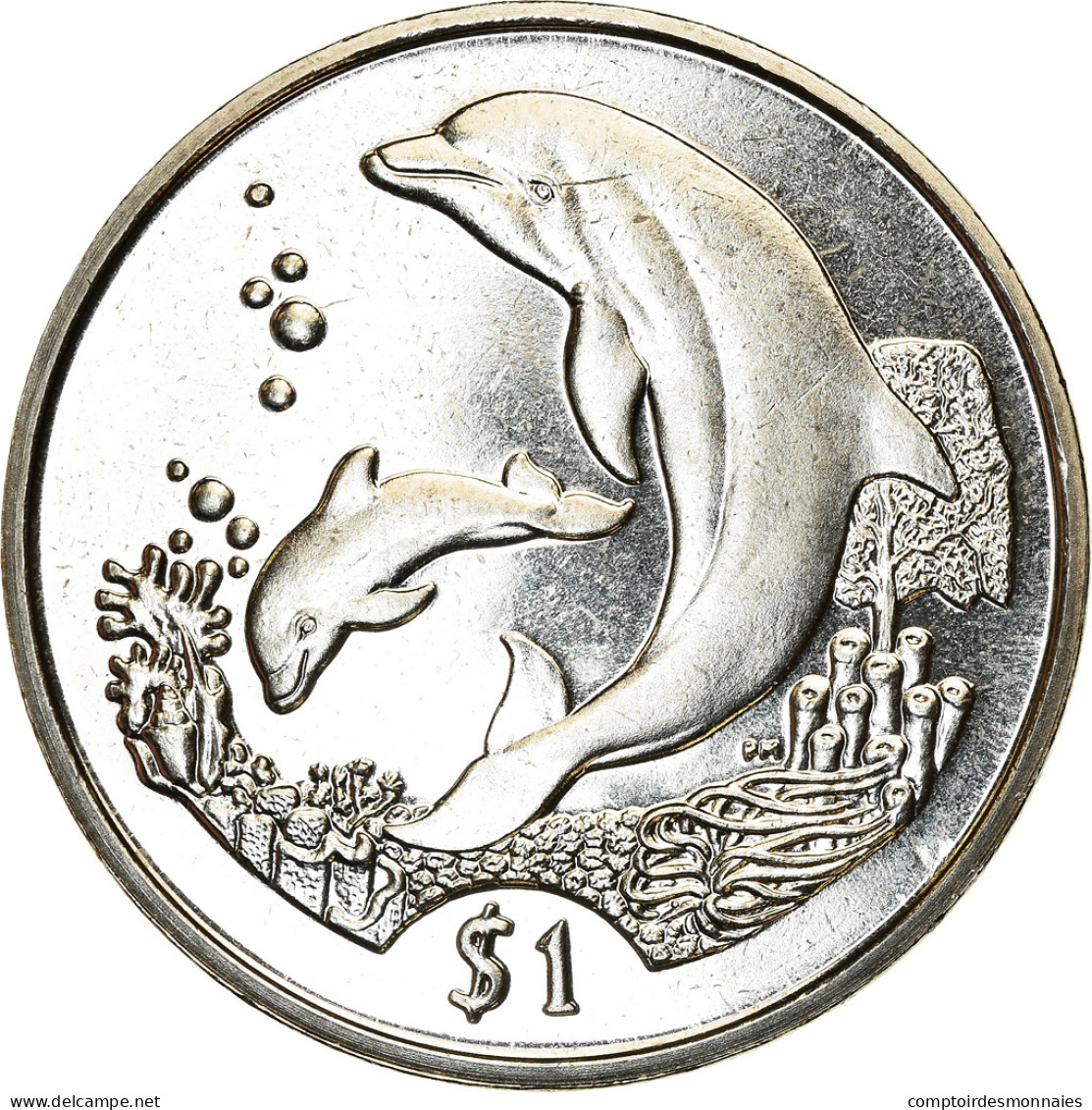 Monnaie, BRITISH VIRGIN ISLANDS, Dollar, 2005, Pobjoy Mint, Dauphins, SPL - Iles Vièrges Britanniques