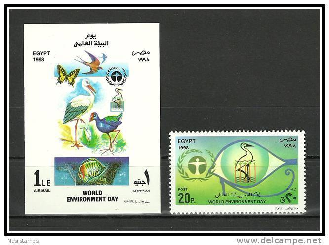 Egypt - 1998 - ( World Environment Day ) - With Imperf. S/S - MNH (**) - Sonstige & Ohne Zuordnung