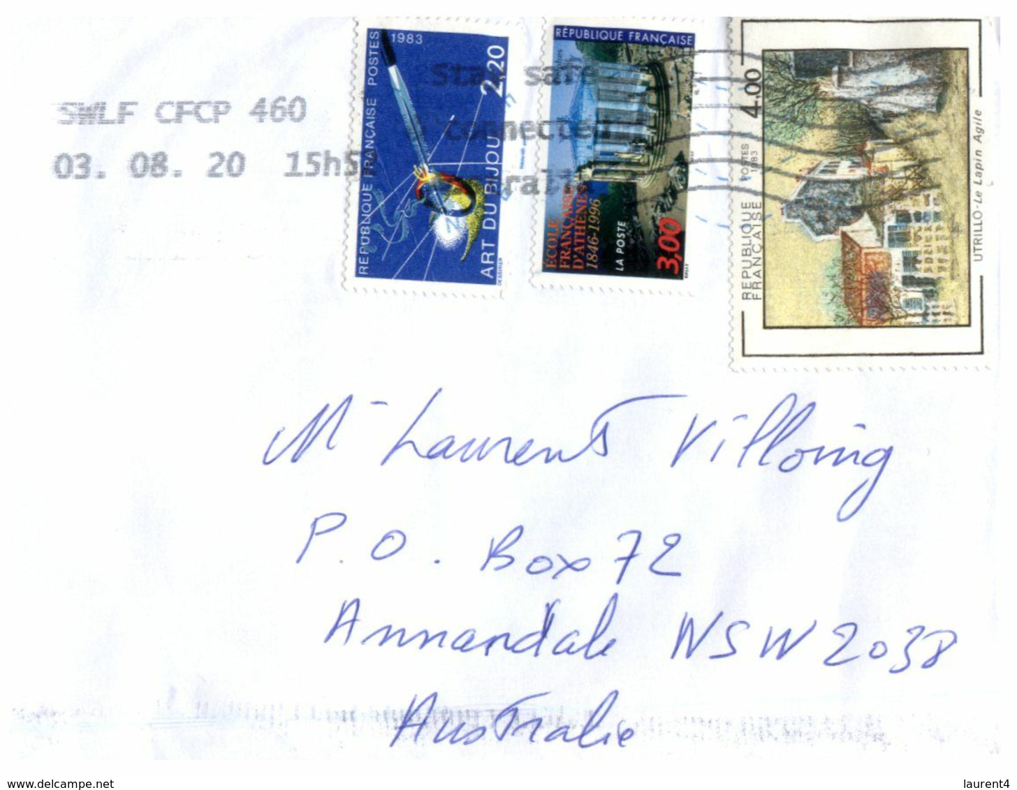 (H 13) France - Posted Letter To Australia (2 Letters / Enveloppes) - Altri & Non Classificati