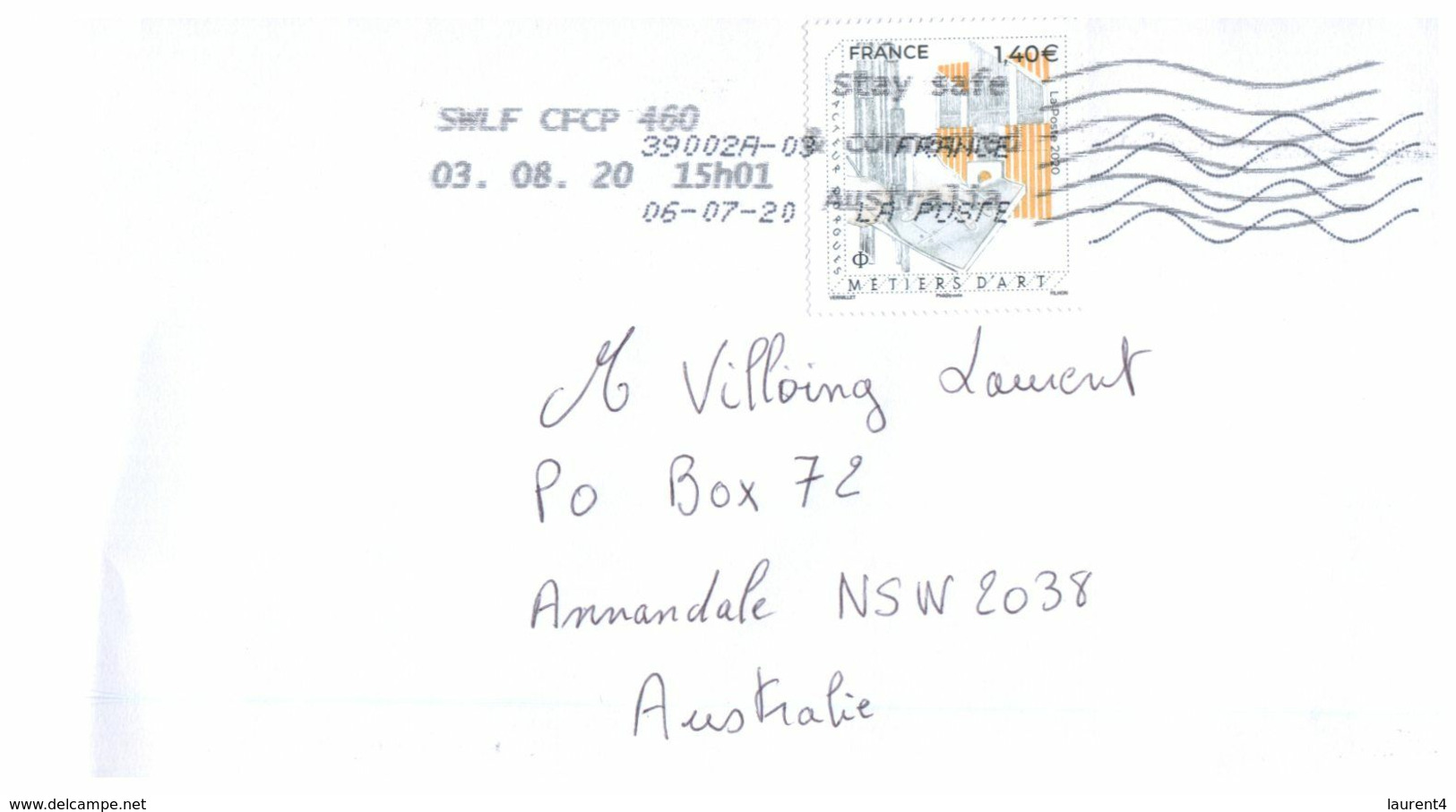 (H 13) France - Posted Letter To Australia (2 Letters / Enveloppes) - Autres & Non Classés