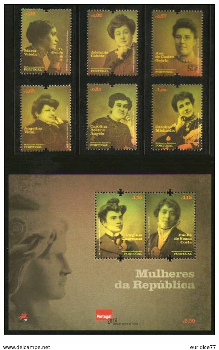 Portugal 2009 - Women Of The Portuguese Republic Stamp Set Mnh - Other & Unclassified