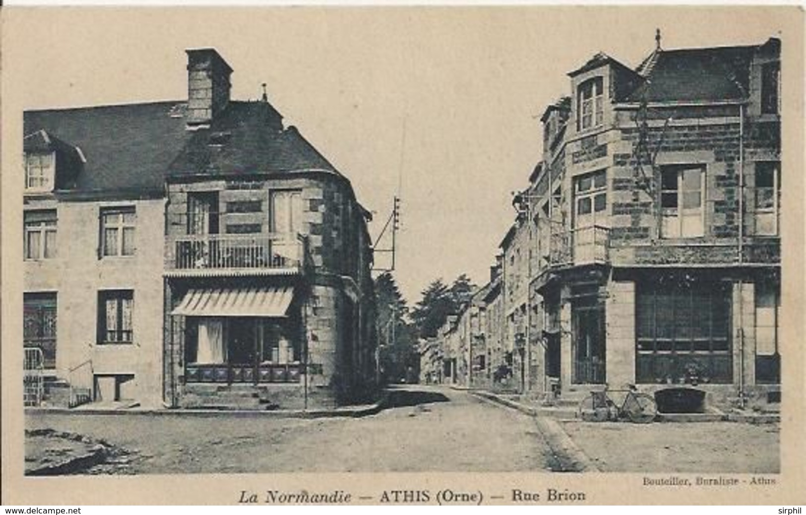 Carte Postale Ancienne De Athis De L'Orne La Rue Brion - Athis De L'Orne