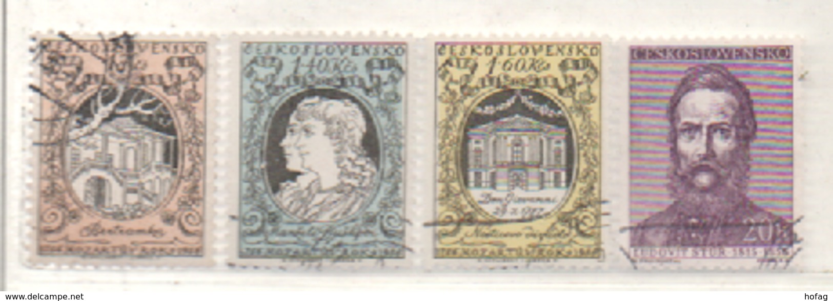 Tschechoslowakei 1956 MiNr.: 971-973; 975 Gestempelt, Used - Sonstige & Ohne Zuordnung