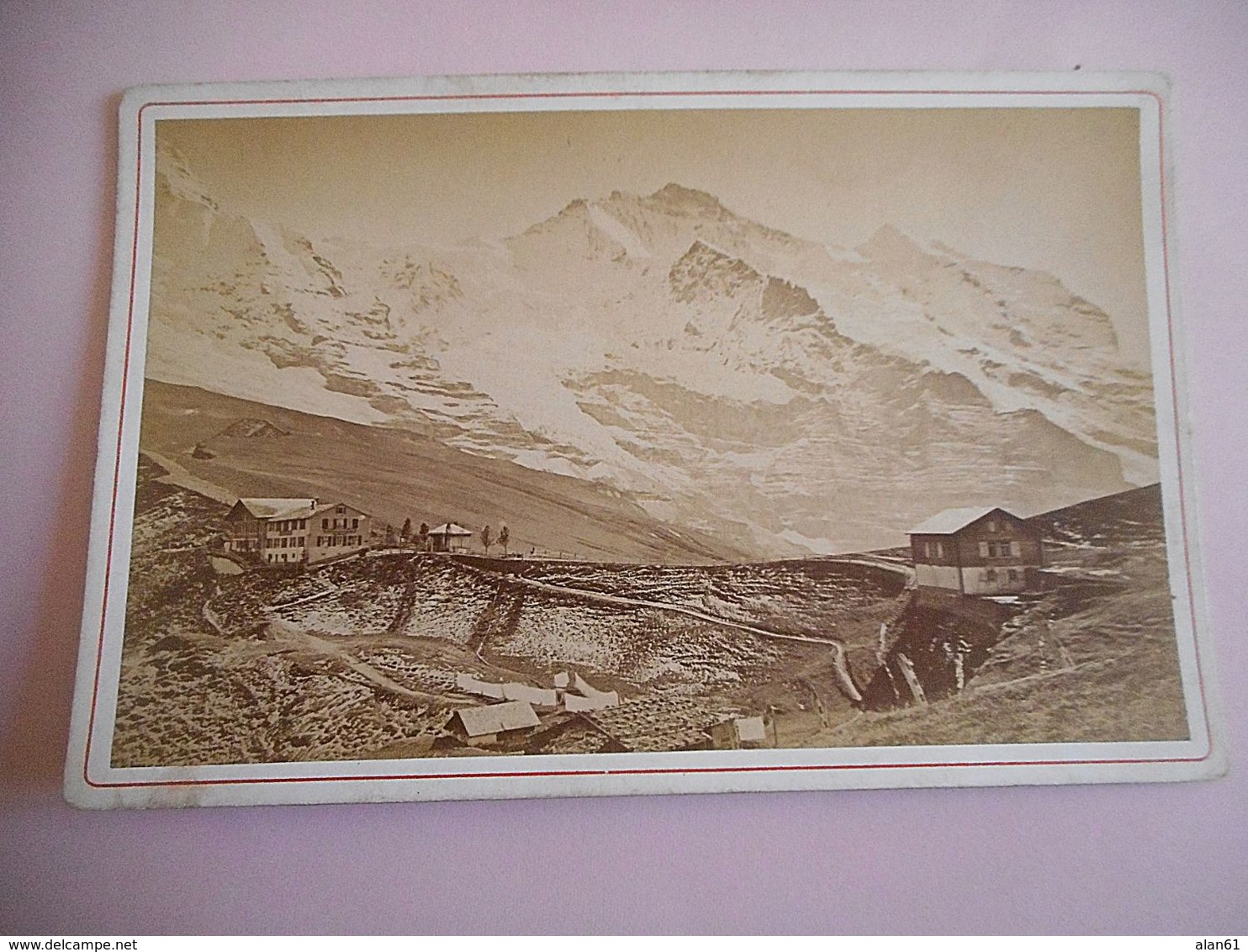 PHOTO GRAND CDV 19 EME PASSAGE DE LA WENGERNALP LA PETITE SCHEIDECK Phot BRAUN A DORNACH ALSACE - Oud (voor 1900)