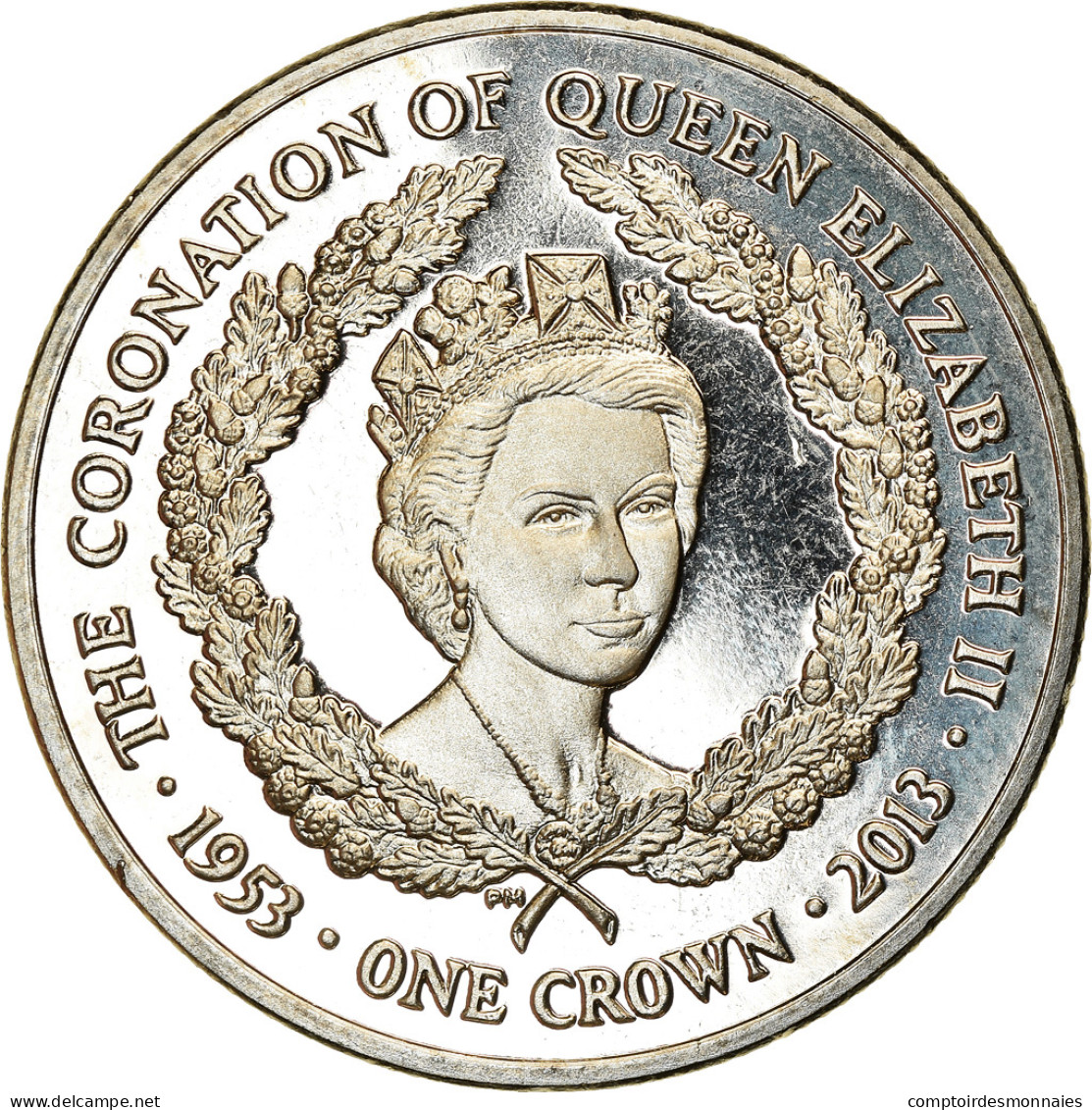 Monnaie, Falkland Islands, Crown, 2013, 60ème Anniversaire Du Couronnement - Falklandinseln