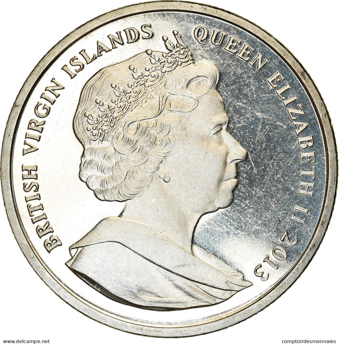 Monnaie, BRITISH VIRGIN ISLANDS, Dollar, 2013, Franklin Mint, John F. Kennedy - Jungferninseln, Britische