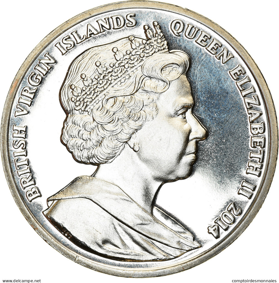 Monnaie, BRITISH VIRGIN ISLANDS, Dollar, 2014, Franklin Mint, Nelson Mandela - Iles Vièrges Britanniques
