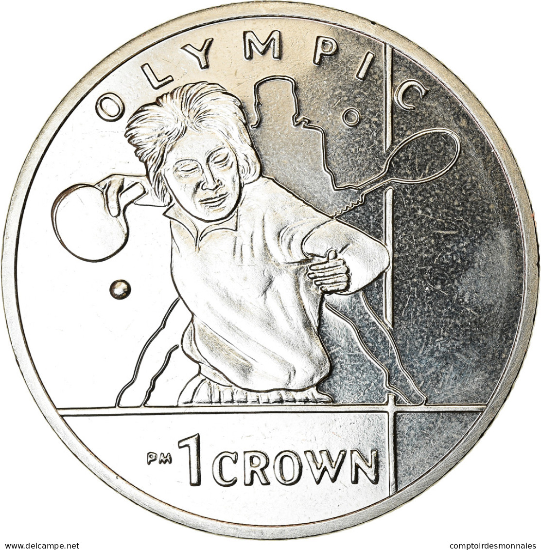 Monnaie, Isle Of Man, Crown, 2012, Pobjoy Mint, J.O De Londres -  Tennis De - Isle Of Man