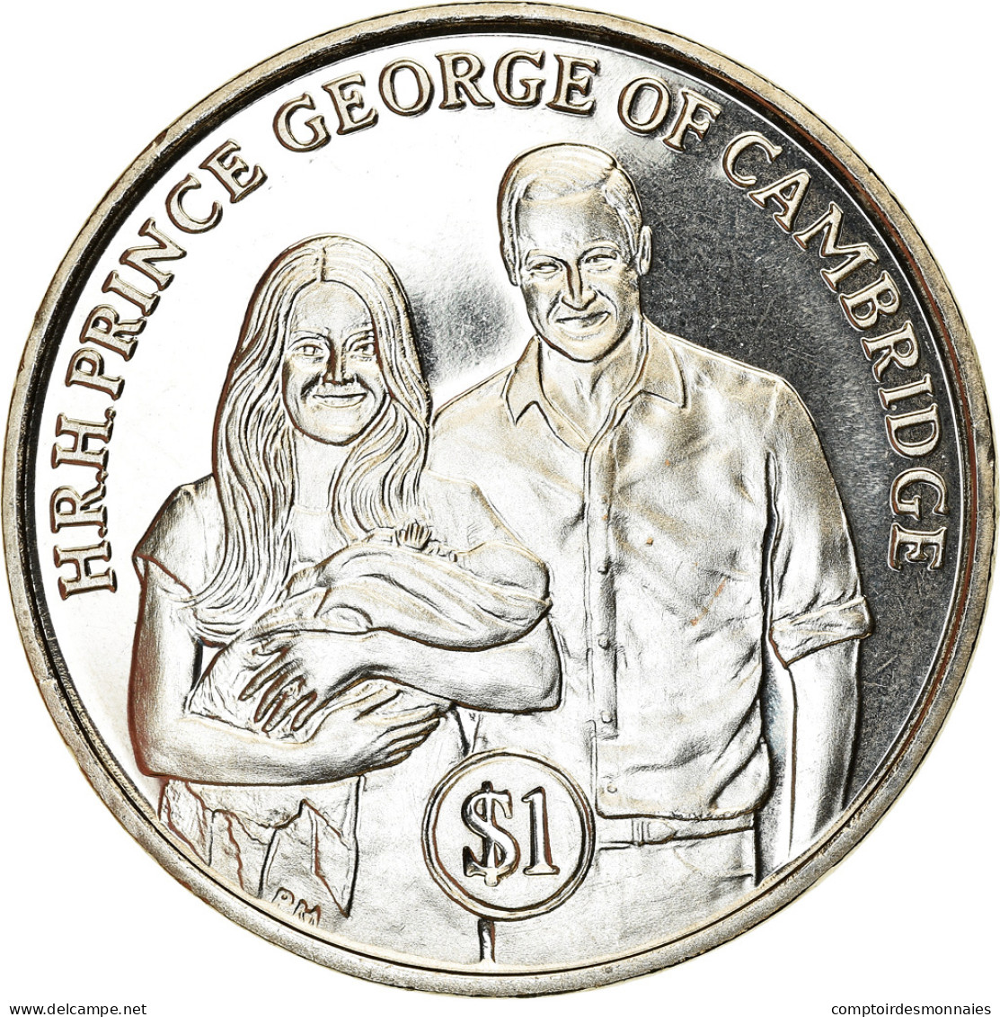 Monnaie, BRITISH VIRGIN ISLANDS, Dollar, 2013, Franklin Mint, Naissance Du - Jungferninseln, Britische