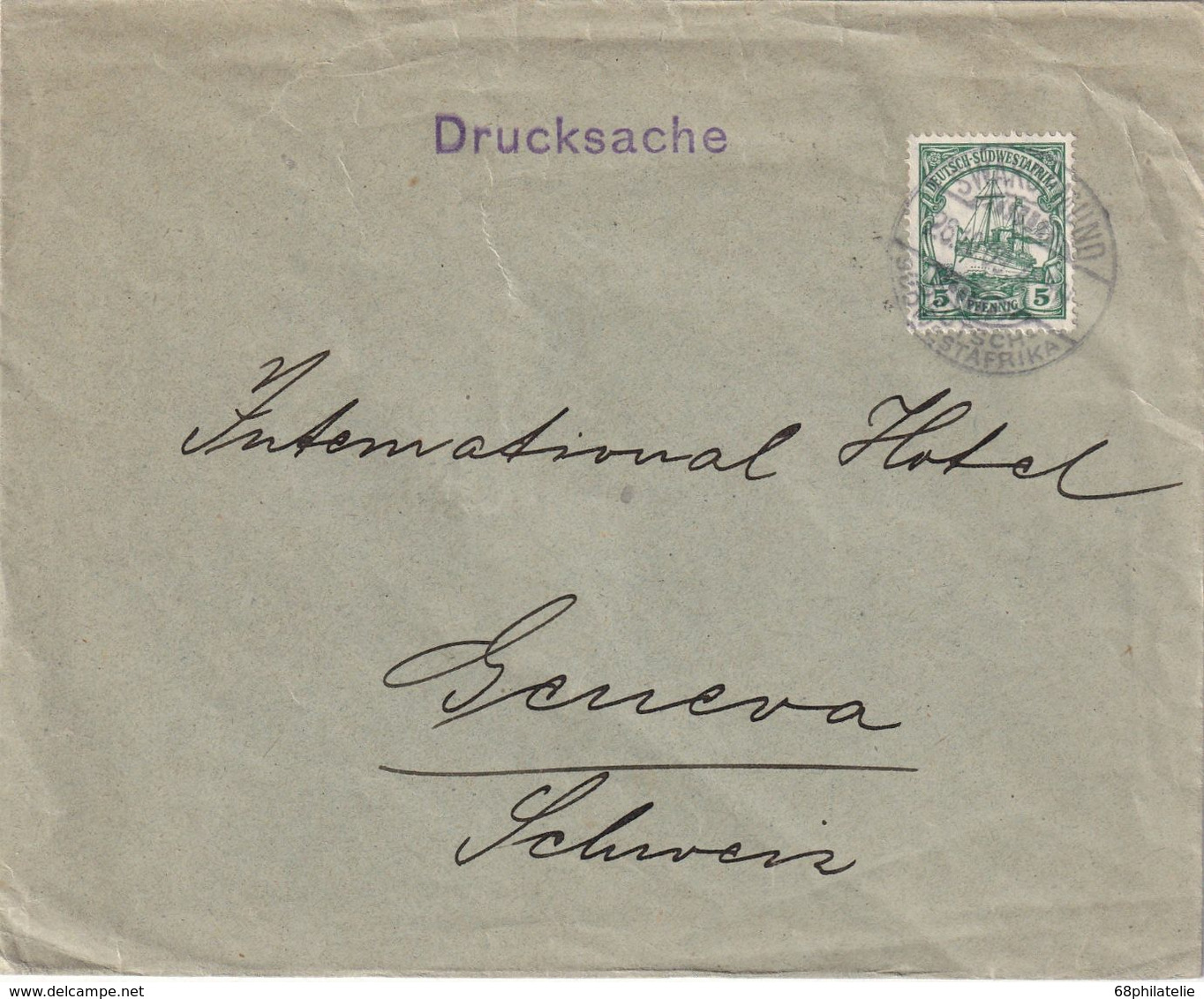 SUDWEST AFRIKA 1909 LETTRE DE SWAKOPMUND POUR GENEVE - German South West Africa