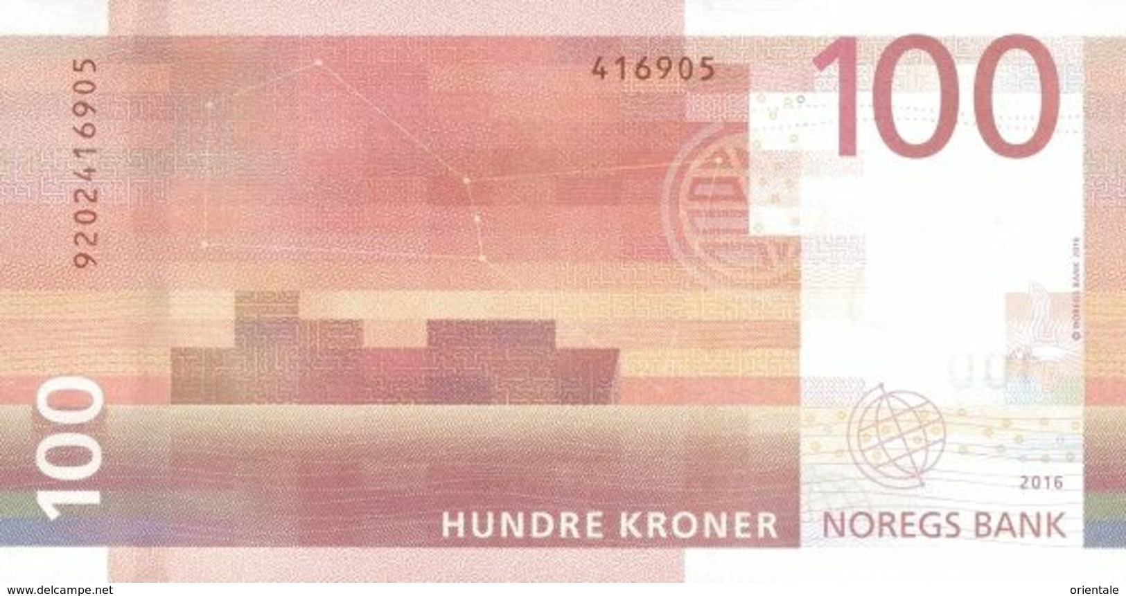 NORWAY P. 54 100 K 2016 UNC - Noruega