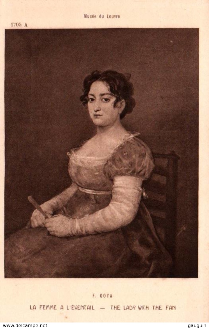 CPA - F.GOYA - "La Femme à Eventail ..." (Portrait De Femme) - Edition Braun Cie - Pittura & Quadri