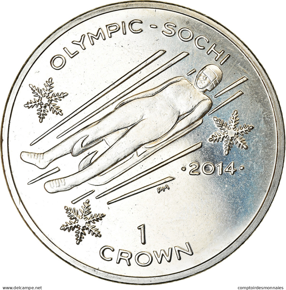 Monnaie, Isle Of Man, Crown, 2014, Pobjoy Mint, Sochi - Luge, SPL, Cupro-nickel - Isle Of Man