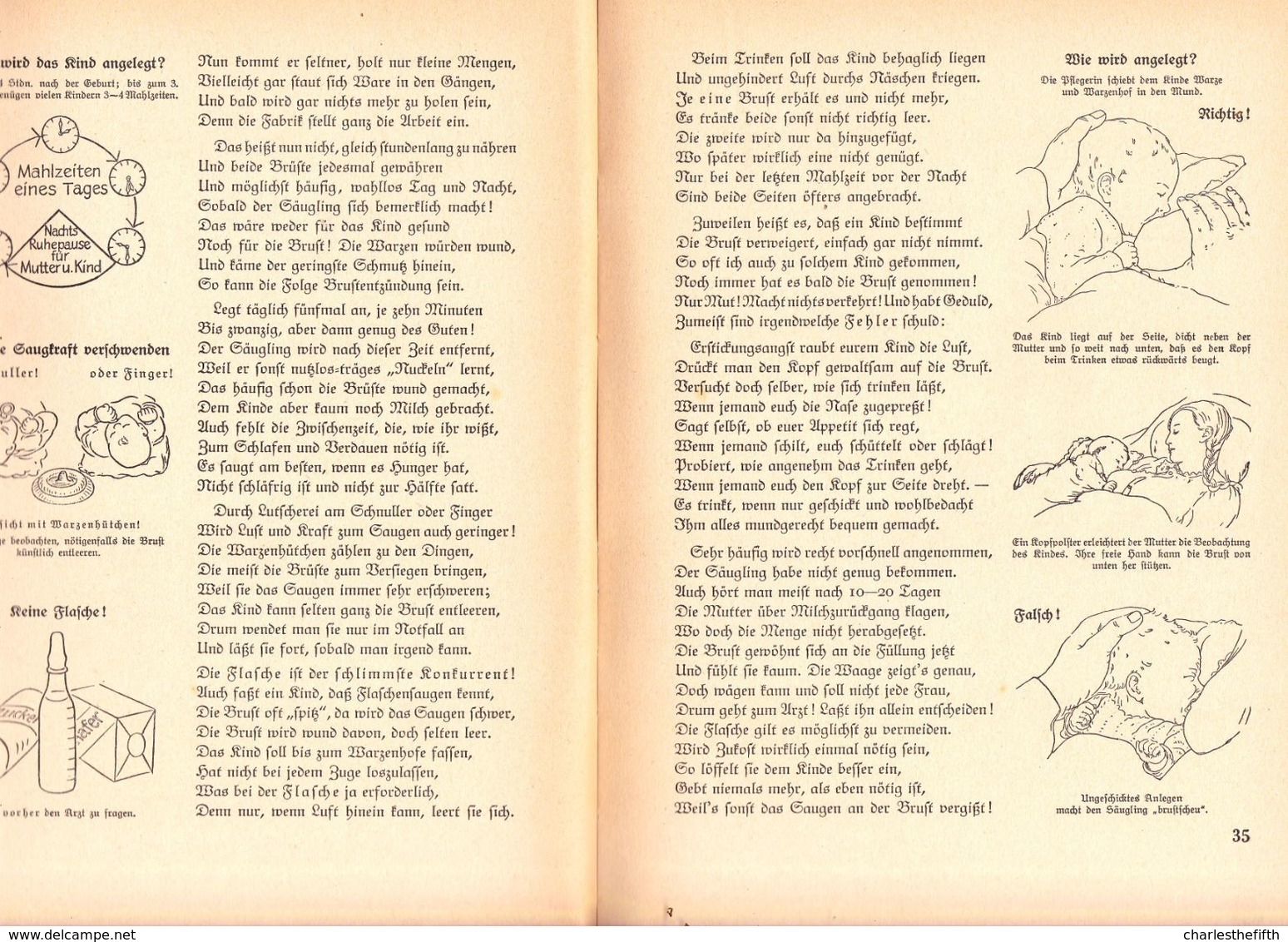 1935 Ratbüchlein In Reim Und Bild, Band 1: LEBENSANFANG - Elisabeth Behrend - BEBE Début De La Vie - BABY The Beginning - Andere & Zonder Classificatie