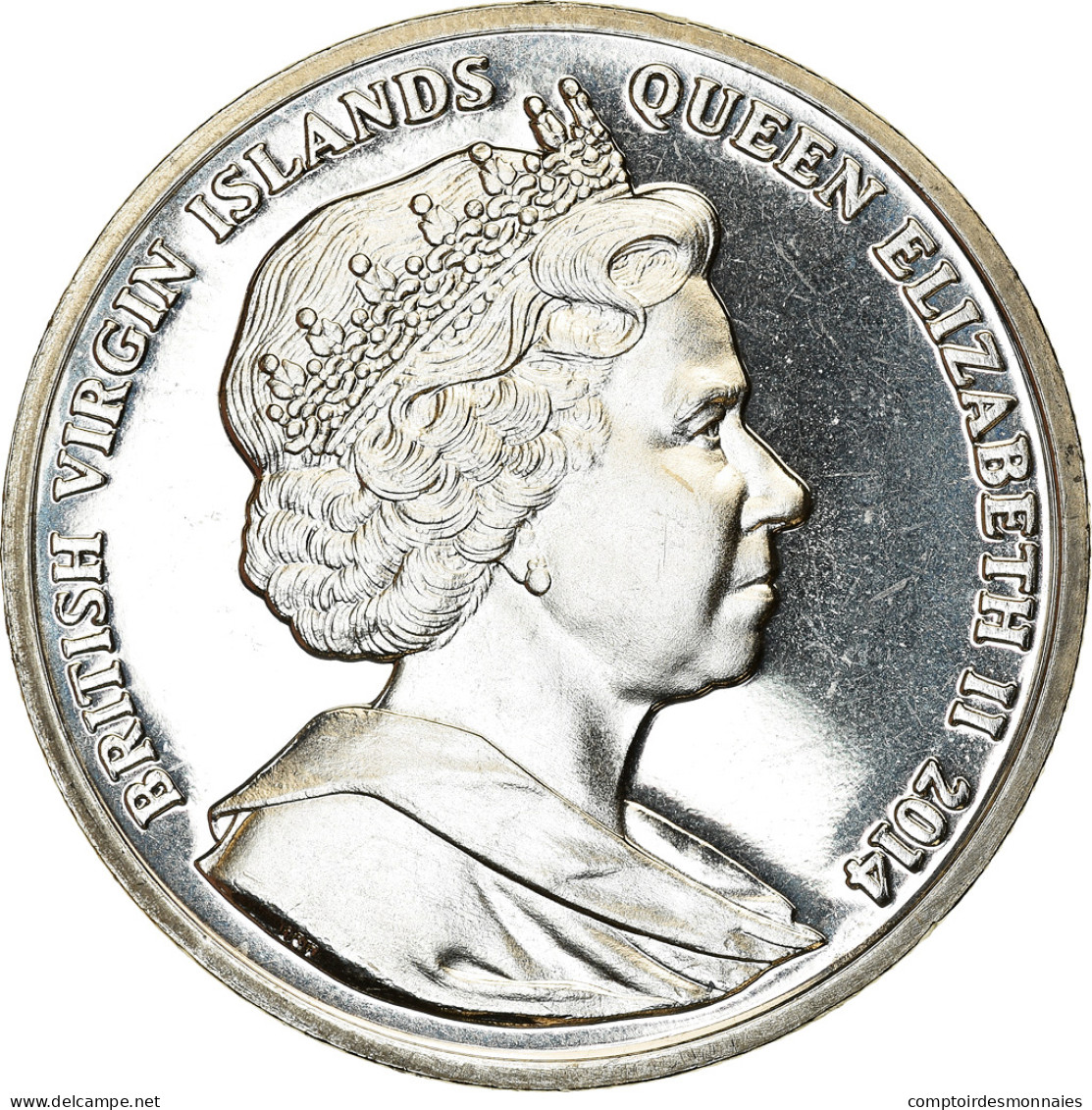 Monnaie, BRITISH VIRGIN ISLANDS, Dollar, 2014, Franklin Mint, Nelson Mandela - Britse Maagdeneilanden