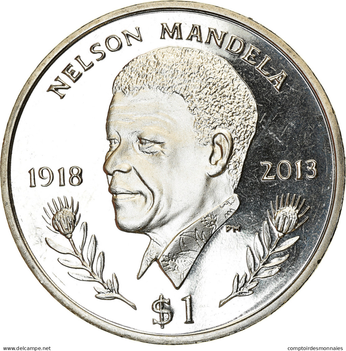 Monnaie, BRITISH VIRGIN ISLANDS, Dollar, 2014, Franklin Mint, Nelson Mandela - British Virgin Islands