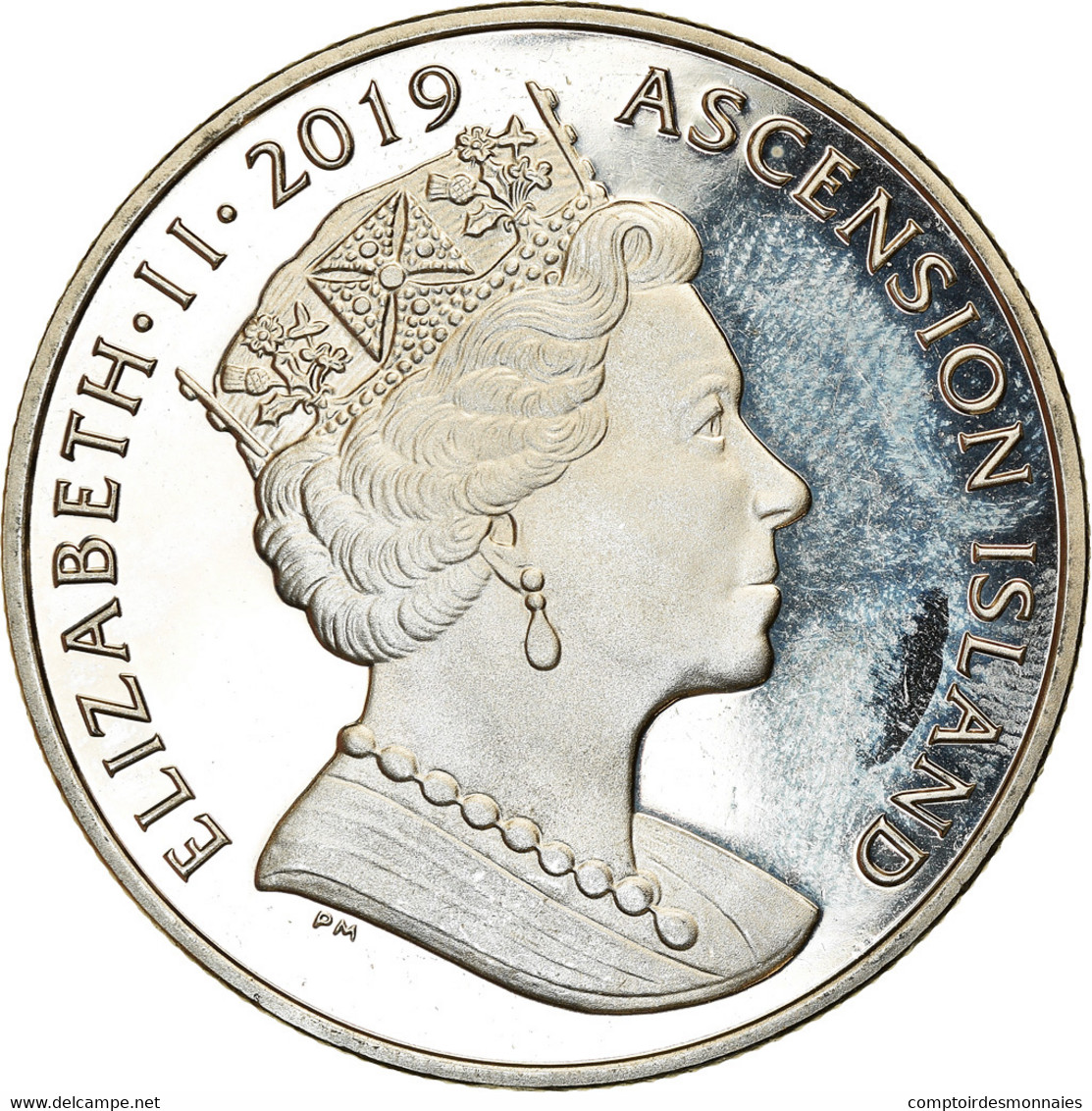 Monnaie, Ascension Island, 2 Pounds, 2019, Pobjoy Mint, 1er Pas Sur La Lune - Ascension Island
