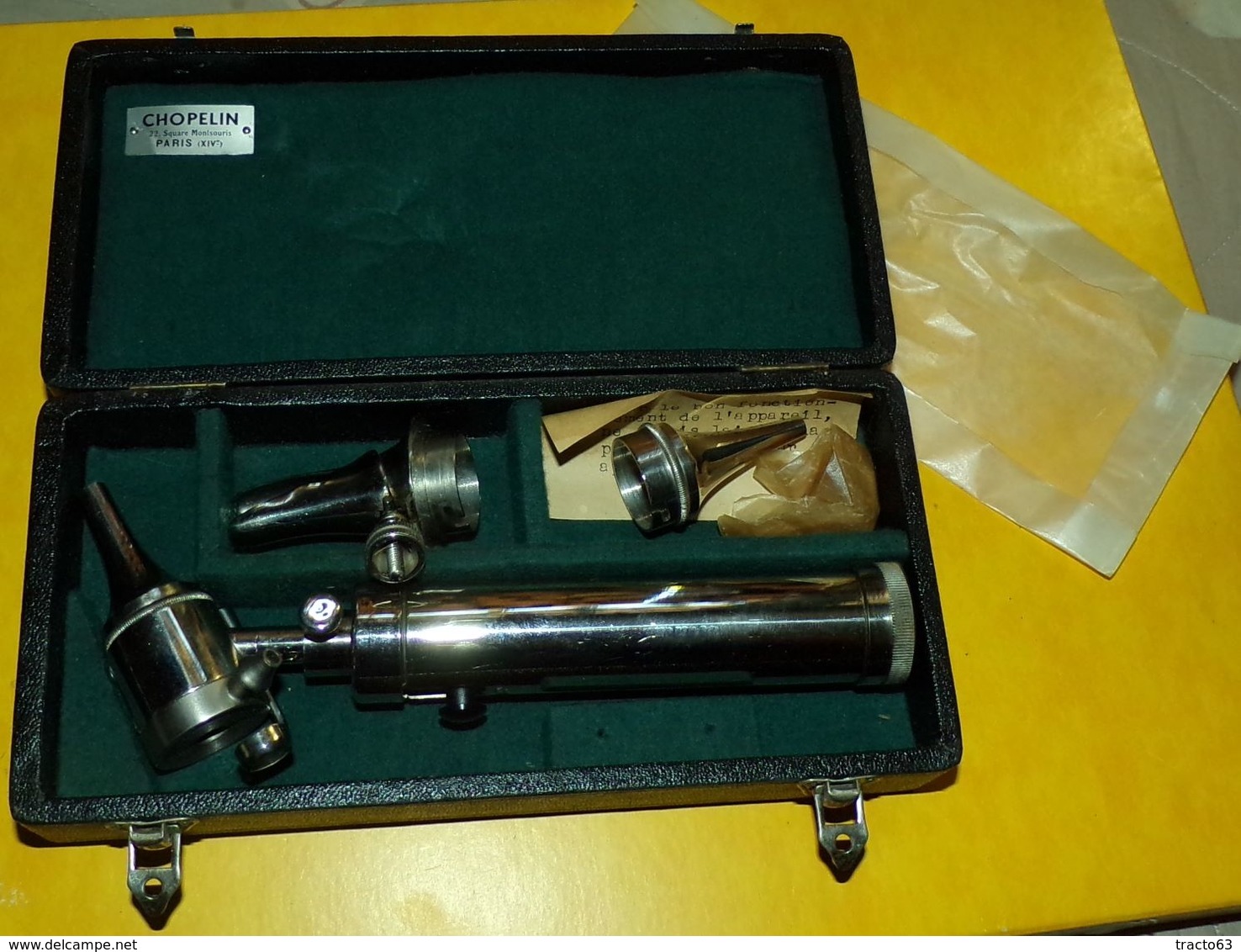 SERVICE DE SANTE : OTOSCOPE DU MATERIEL DE SANTE DE L'ARMEE FRANCAISE , DANS SON COFFRET D'ORIGINE FABRICATION FRANCAISE - Equipement