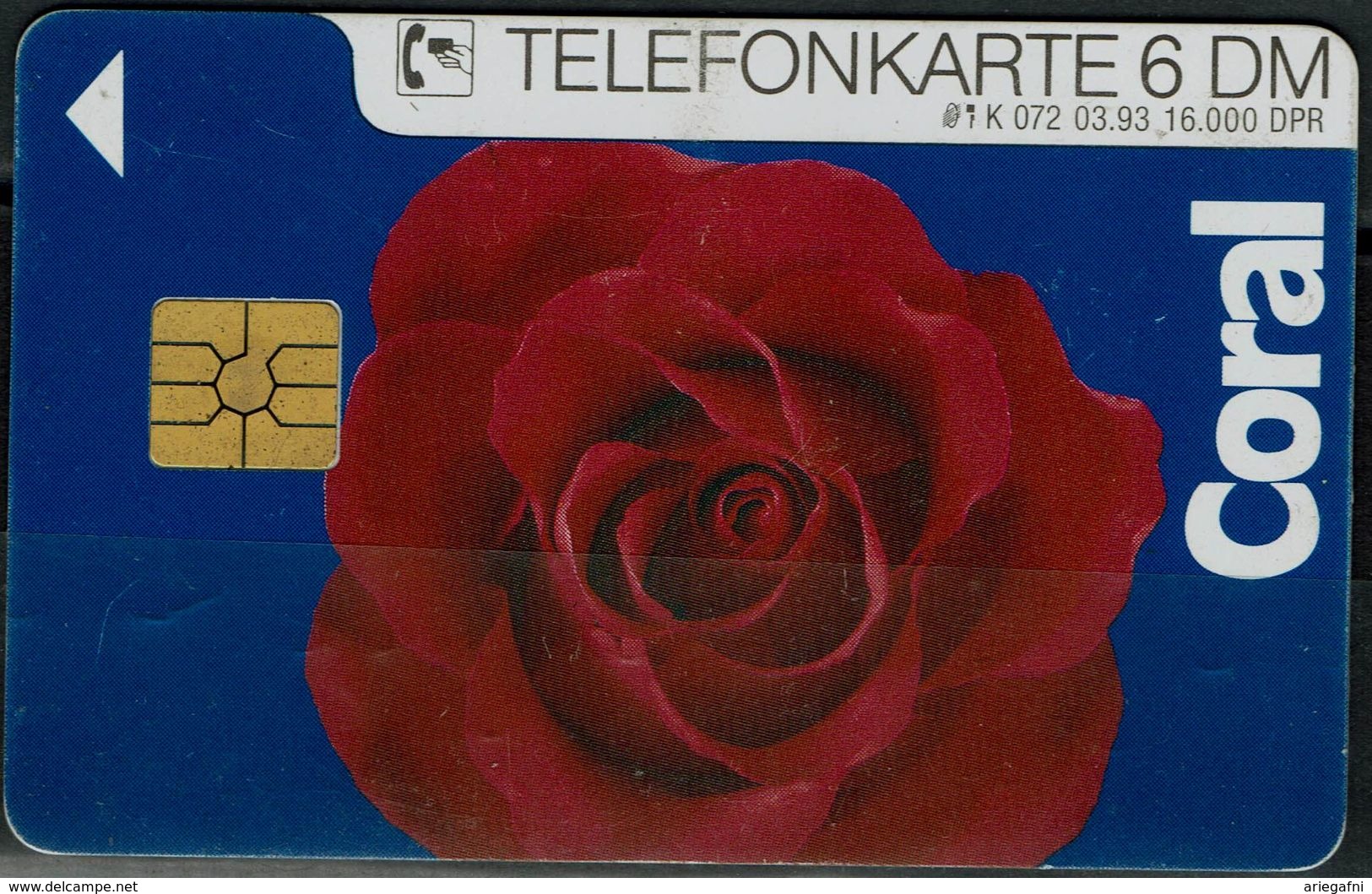 GERMANY 1993 PHONECARD ROSSES 6 DM USED VF!! - Flowers