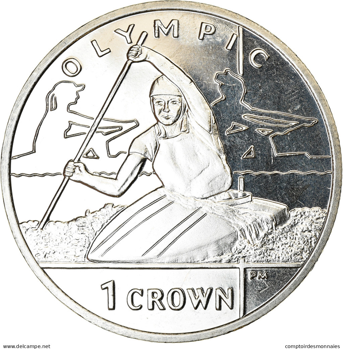 Monnaie, Isle Of Man, Crown, 2012, Pobjoy Mint, J.O De Londres - Kayak, SPL - Isle Of Man