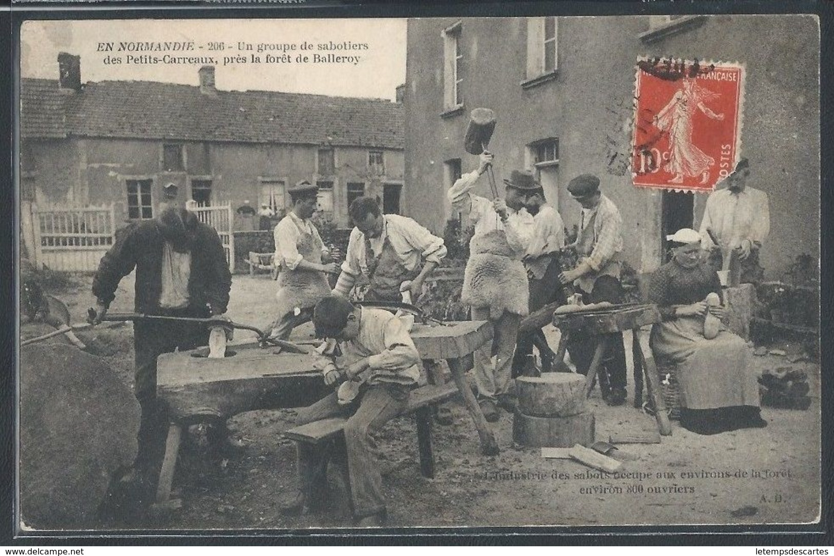 CPA 14 - Le Molay-Littry, Un Groupe De Sabotiers Des Petits-Carreaux Près La Forêt De Balleroy - Autres & Non Classés