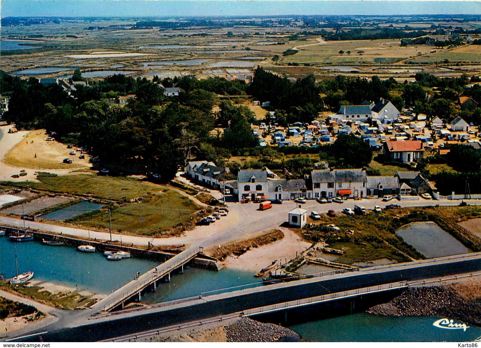 Mesquer Quimiac * Kercabelec * Vue Générale Aérienne * Le Port * Les Ponts Et Le Camping Beau Pré - Mesquer Quimiac