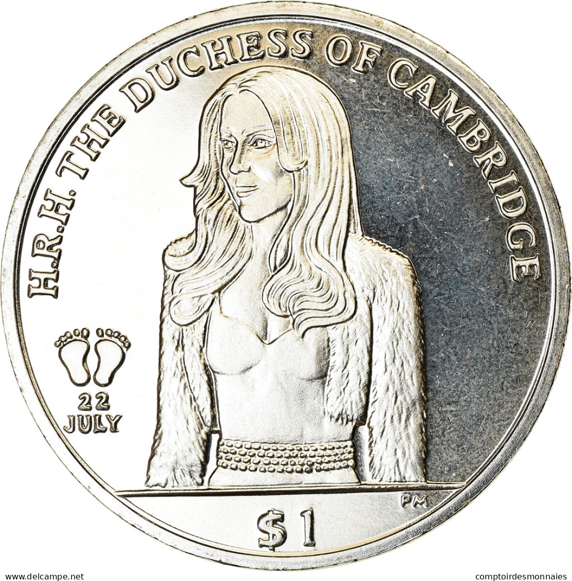 Monnaie, BRITISH VIRGIN ISLANDS, Dollar, 2013, Franklin Mint, Duchesse De - Iles Vièrges Britanniques