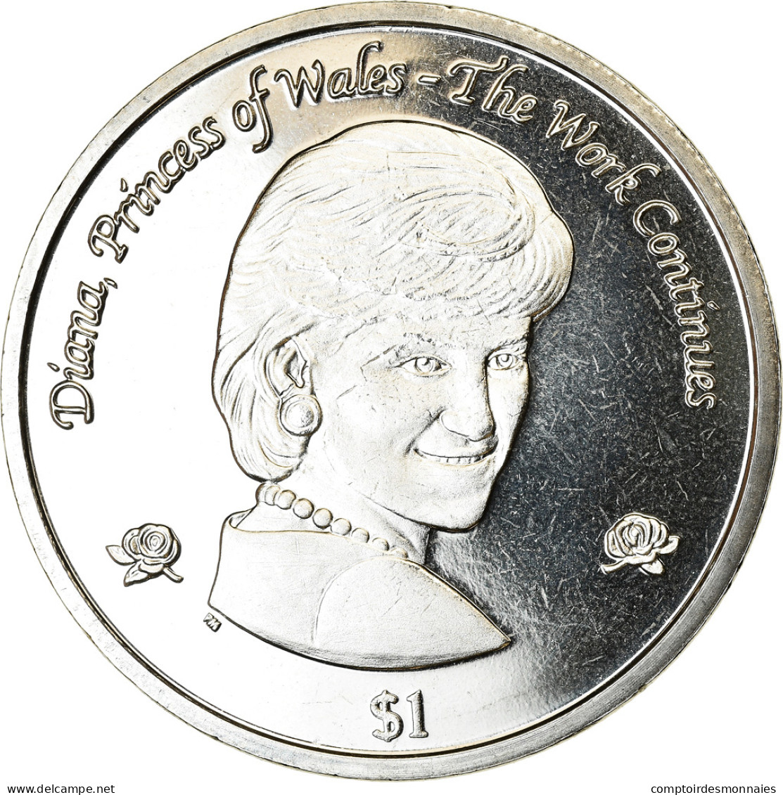 Monnaie, BRITISH VIRGIN ISLANDS, Dollar, 2002, Franklin Mint, Lady Diana - - Jungferninseln, Britische