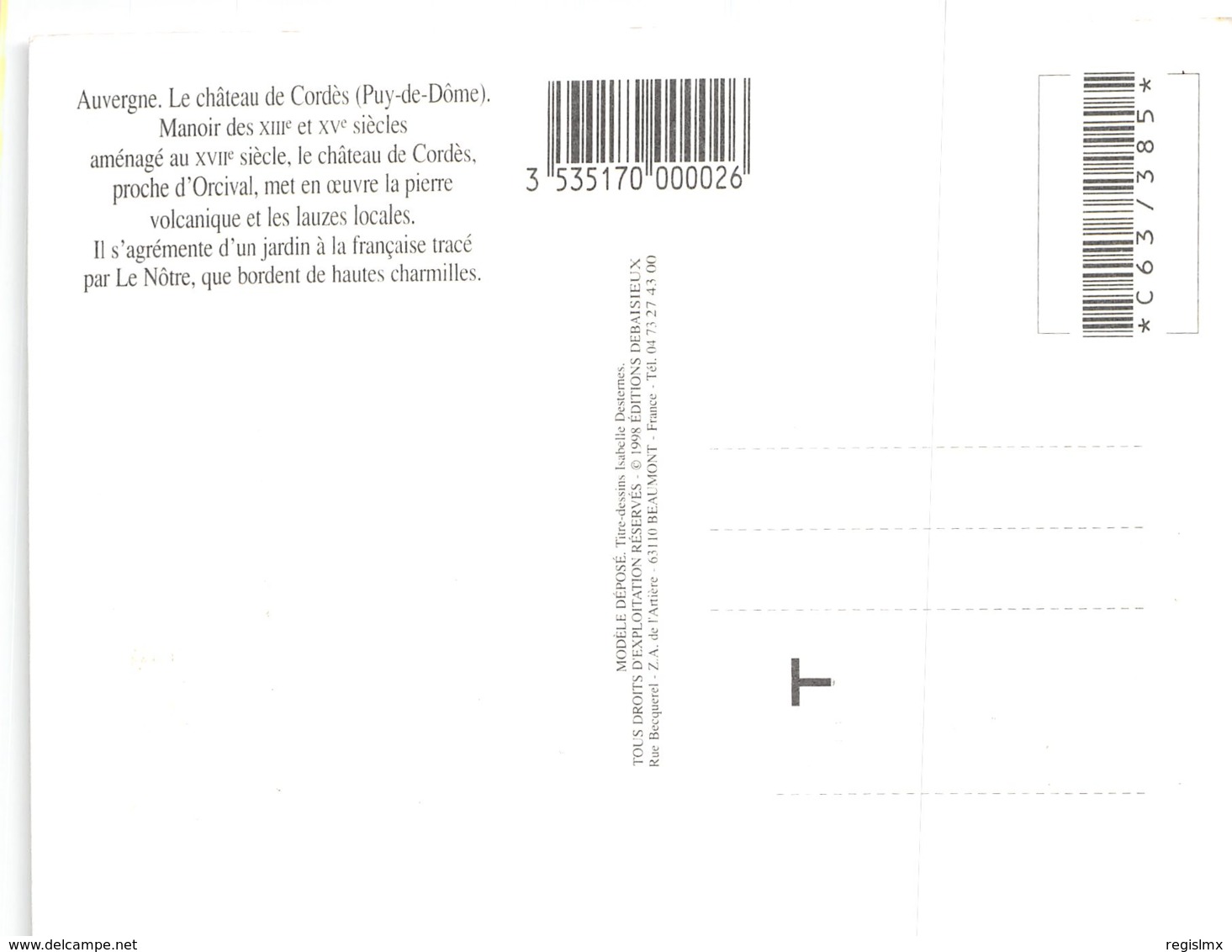 63-CORDES LE CHATEAU-N°T1113-F/0343 - Sonstige & Ohne Zuordnung