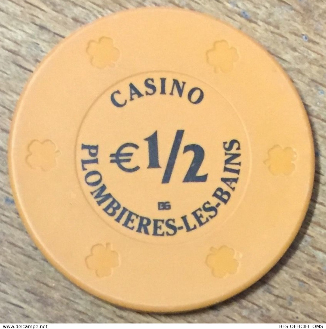 88 PLOMBIERES-LES-BAINS CASINO JETON DE 1/2 EURO CHIP TOKENS COINS GAMING - Casino