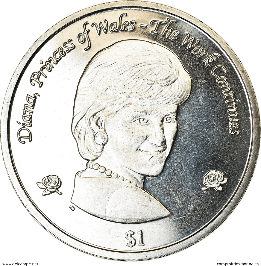 Monnaie, BRITISH VIRGIN ISLANDS, Dollar, 2002, Franklin Mint, Lady Diana - - Iles Vièrges Britanniques