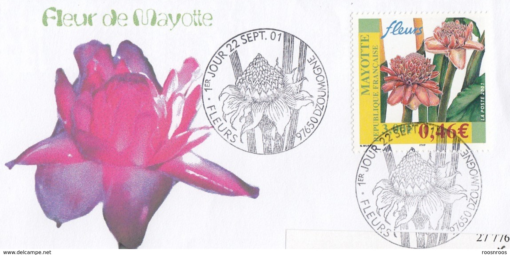 PETIT LOT CACHETS FDC SUR FRAGMENTS - PREMIER JOUR - MAYOTTE 1999 A 2002 - Gebraucht