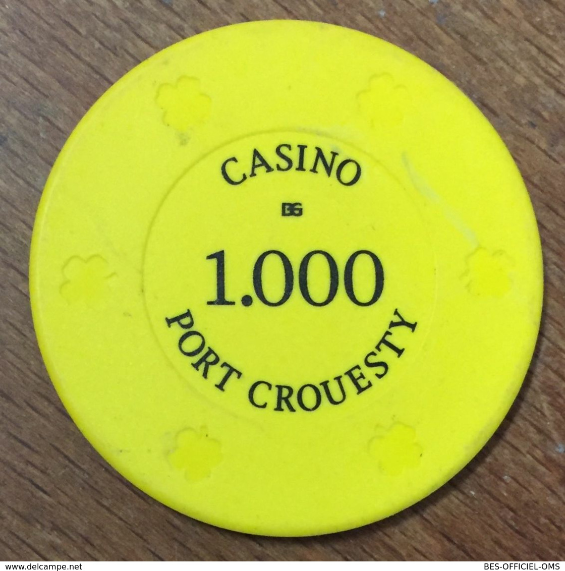 56 PORT CROESTY CASINO JETON DE 1.000 FRANCS CHIP TOKENS COINS GAMING - Casino