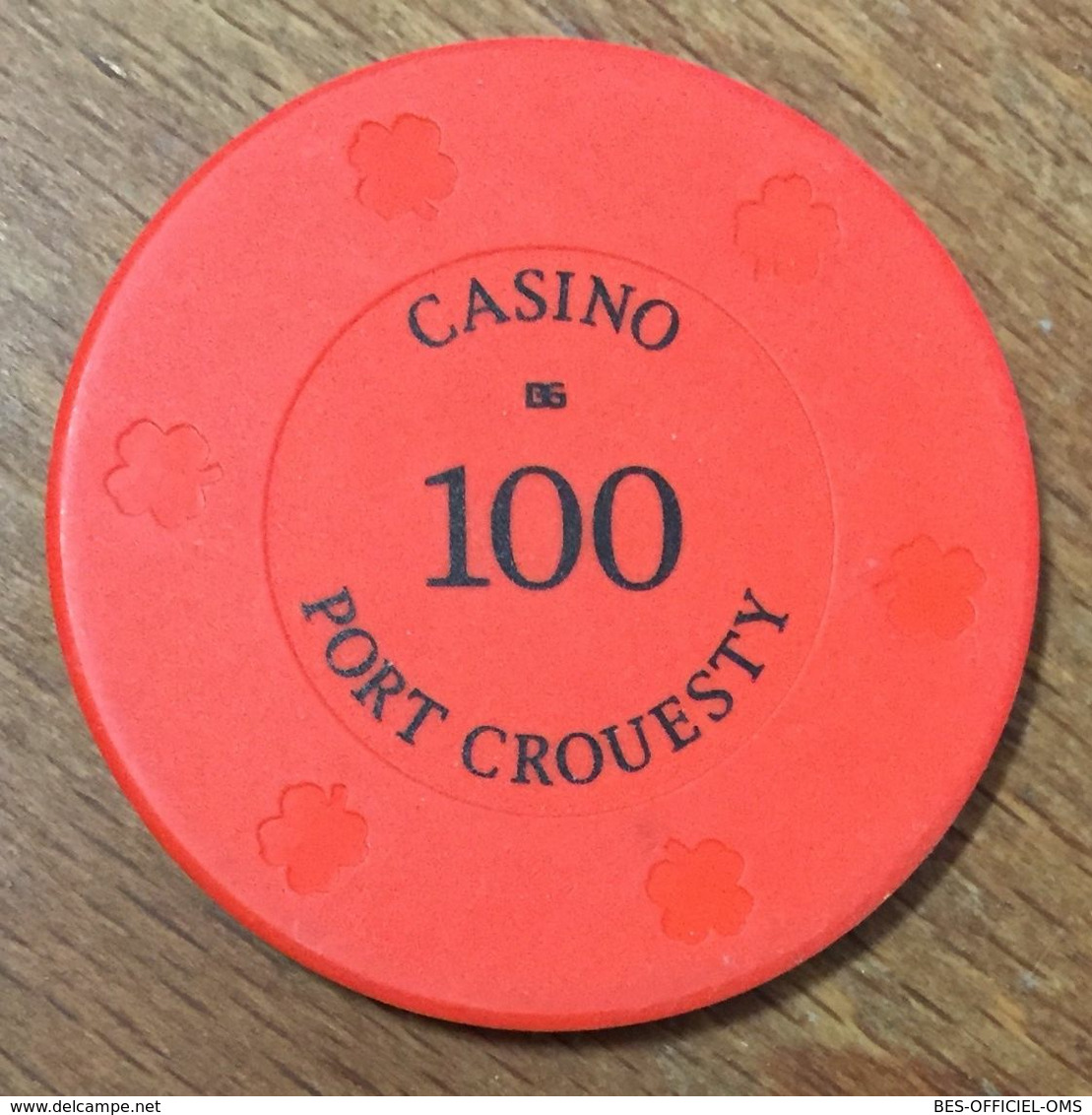 56 PORT CROESTY CASINO JETON DE 100 FRANCS CHIP TOKENS COINS - Casino