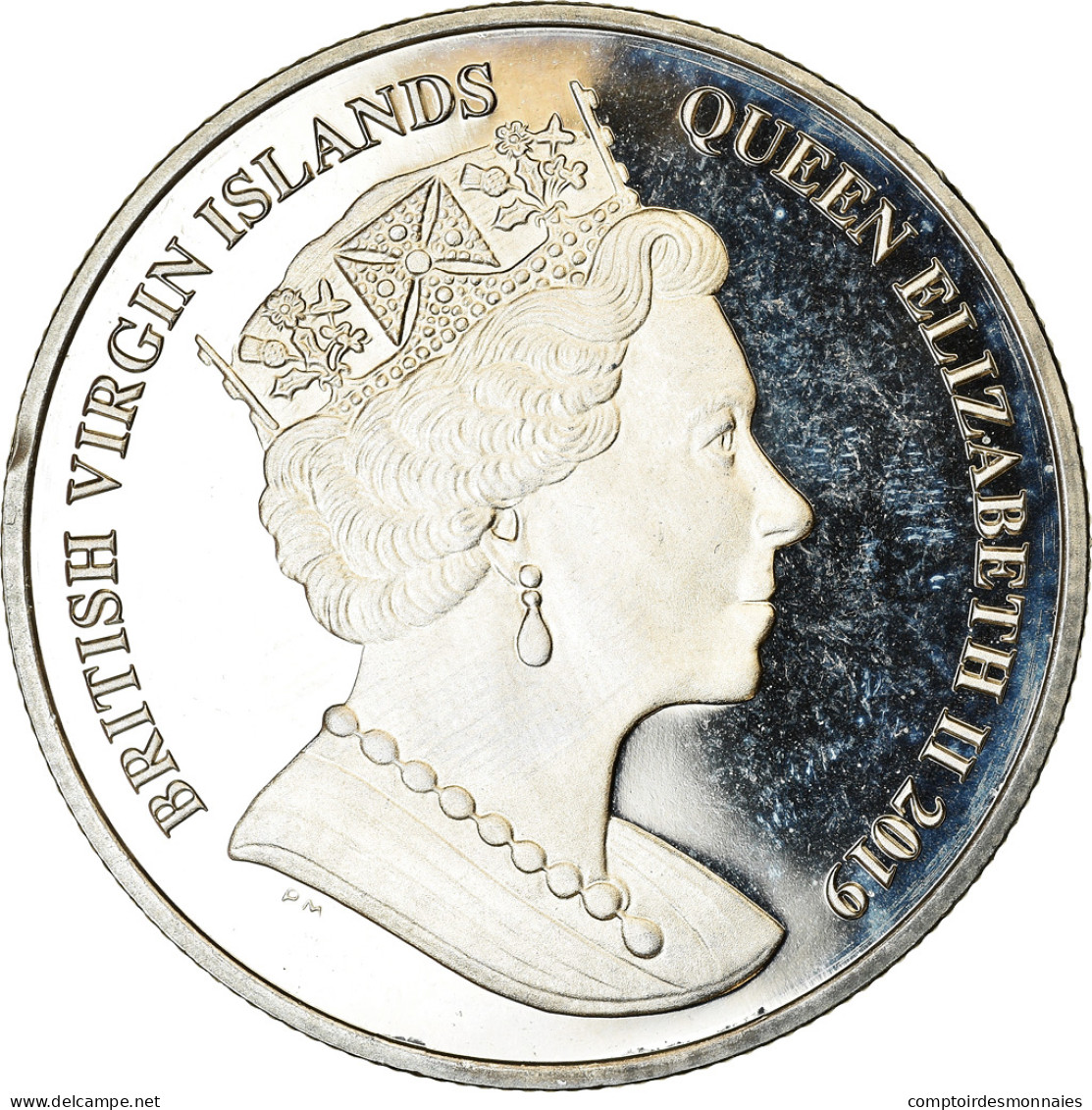 Monnaie, BRITISH VIRGIN ISLANDS, Dollar, 2019, Franklin Mint, Poisson - Britse Maagdeneilanden