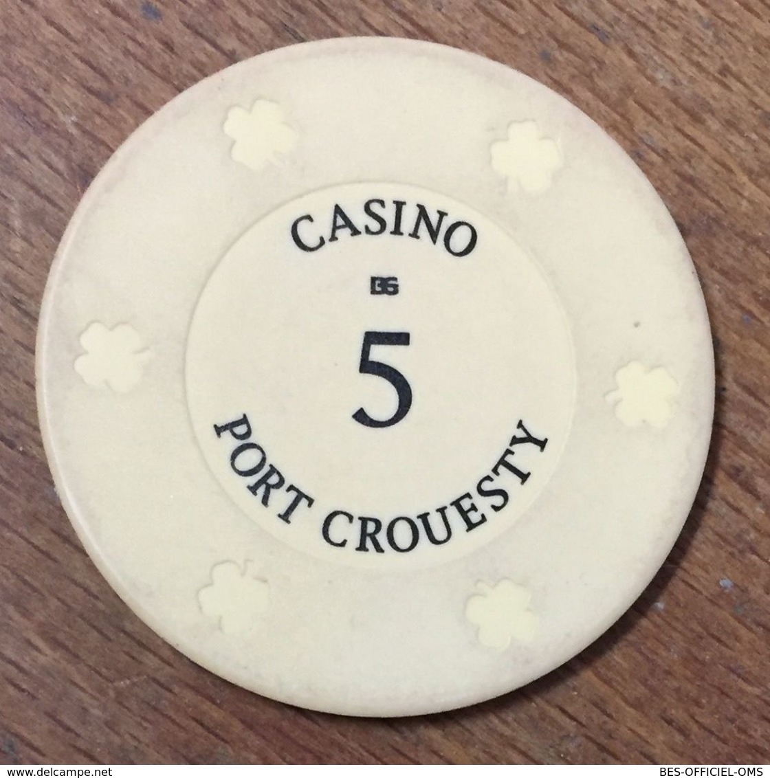 56 PORT CROESTY CASINO JETON DE 5 FRANCS CHIPS TOKENS COINS GAMING - Casino