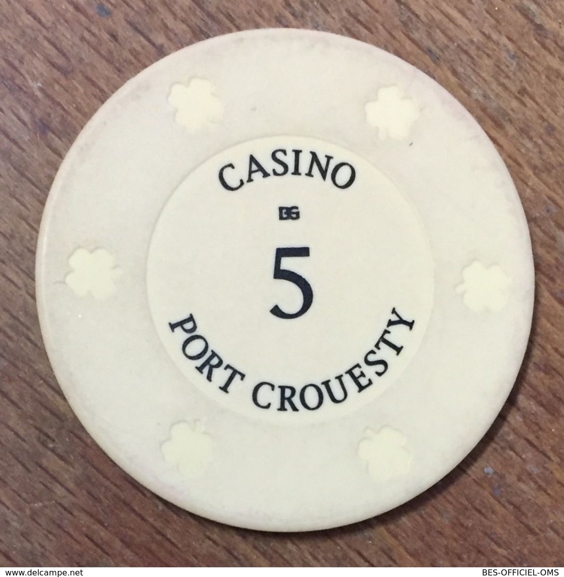 56 PORT CROESTY CASINO JETON DE 5 FRANCS CHIPS TOKENS COINS GAMING - Casino