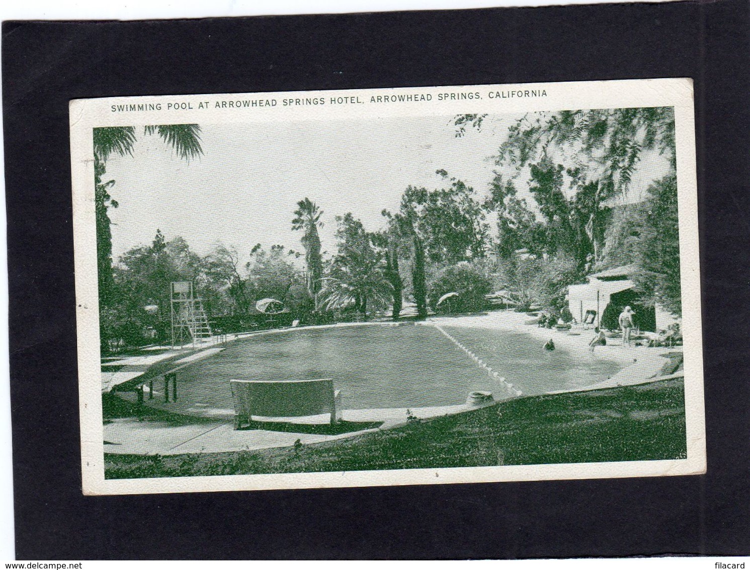 95216    Stati  Uniti,  Swimming  Pool At  Arrowhead Springs  Hotel,  Arrowhead  Springs,  California,  VG  1936 - San Bernardino