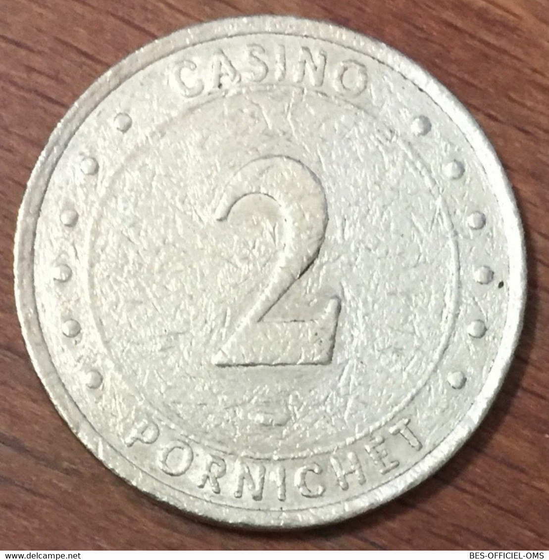 44 PORNICHET CASINO GROUPE PARTOUCHE JETON DE 2 EUROS MONNAIE DE PARIS SLOT MACHINE EN MÉTAL CHIP COIN TOKEN - Casino